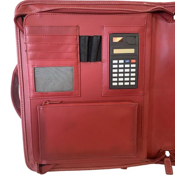 Foray 4-Compartment Organizer Padfolio Briefcase.14” x 12” x 3.25” Calculator - Picture 8 of 8